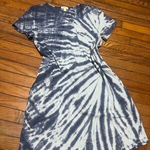 Style & Co. Navy and White Tie-Dye Mini Dress